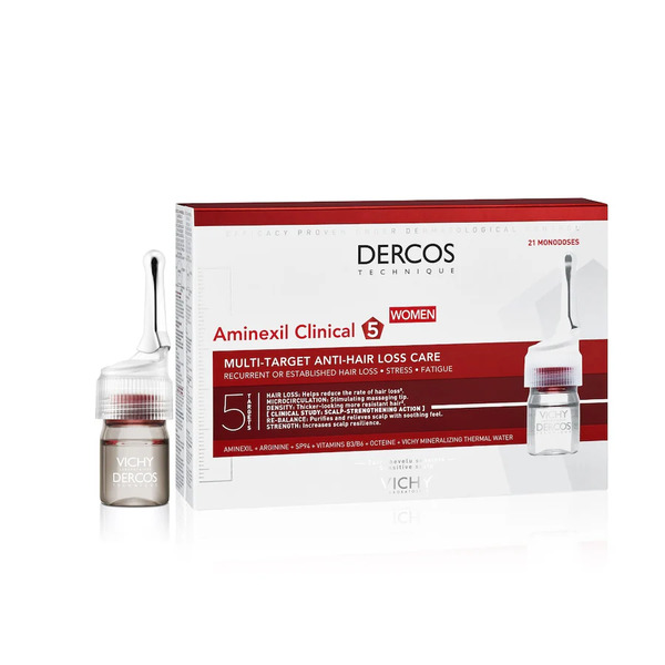  Vichy - Dercos Aminexil Intensive 5 Trattamento Anti-caduta Per Donna 21 Fiale Maschere 1 Pieces Female 