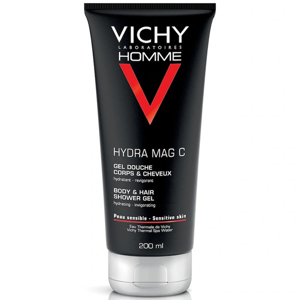  Vichy - Idratazione Homme Hydra Mag C - Gel Doccia Per Corpo E Capelli Per Pelle Sensibile Bagnoschiuma 200 Ml Male 