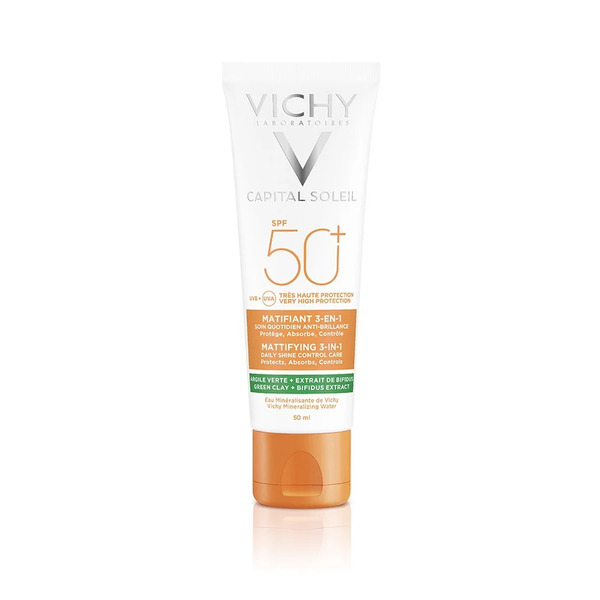  Vichy - Trattamento Opacizzante 3 In 1 Effetto Mat - Viso - Protezione Molto Alta Spf 50+ Crema Solare 50 Ml Unisex 