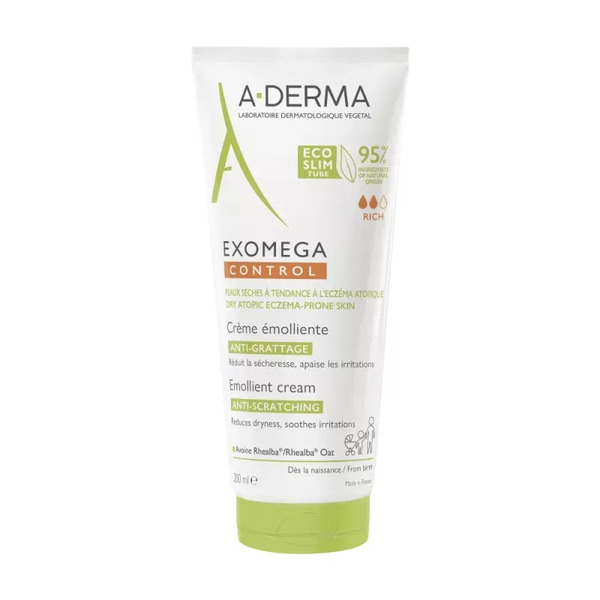  A-derma Exomega Control Crema Emolliente Sterile Anti-grattage Per Pelle Secca O A Tendenza Atopica 200 Ml 