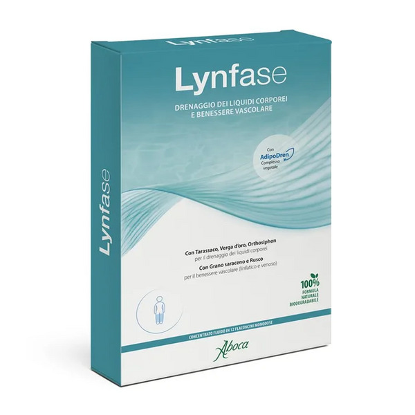  Aboca Lynfase Concentrato Fluido Integratore Drenante 12 Flaconcini 