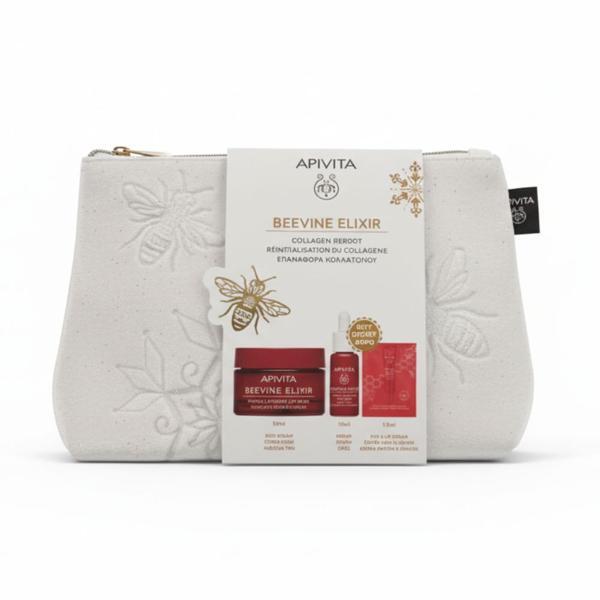 Apivita Cofanetto Regalo Beevine Elixir Con Crema Anti-rughe Texture  Ricca 50 Ml + Mini Siero Viso Anti-rughe Liftante 10 Ml + Mini Crema Contorno Occhi Rassodante Liftante 1,5ml 