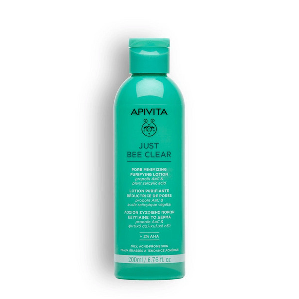  Apivita Just Bee Clear Lozione Purificante Riduzione Pori Per Pelle Grassa A Tendenza Acneica 200 Ml 