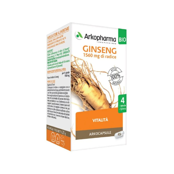  Arkocapsule Ginseng Bio Integratore Tonico 45 Capsule 