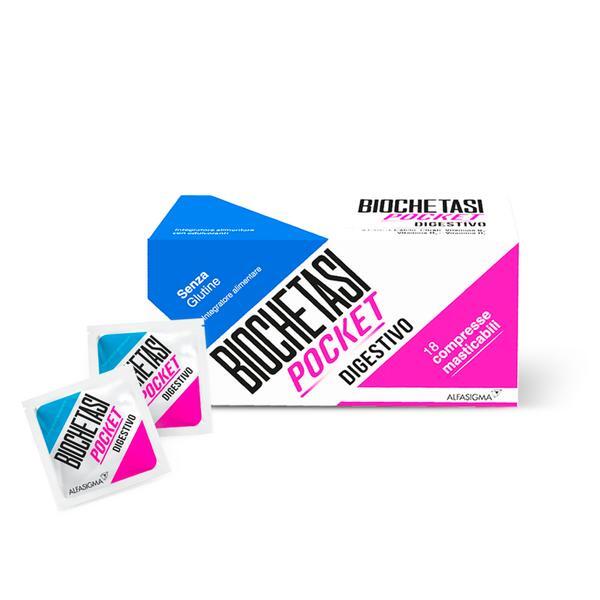  Biochetasi Pocket Integratore Digestivo 18 Compresse Masticabili Aiuta La Digestione E Dà Rapido Sollievo In Caso Di Bruciore Di Stomaco E Acidità 