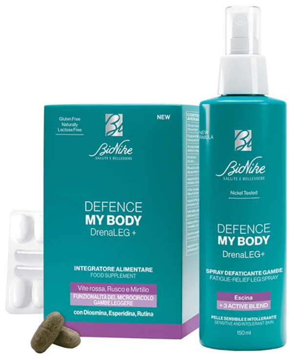  Bionike Defence My Body Drenaleg+ Kit In&out Trattamento Drenante Co Spray 150 Ml + Integratore 60 Compresse 