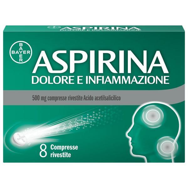  Aspirina Dolore E Infiammazione 8 Compresse Antidolorifico Antinfiammatorio Per Mal Di Testa E Dolori 