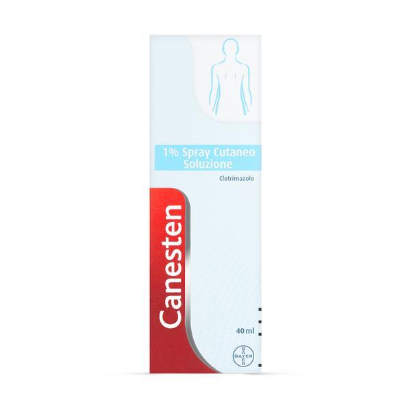  Canesten Spray Cutaneo Contro Funghi E Micosi Con Clotrimazolo 1%, Antimicotico E Antifungino Flacone 40 Ml 