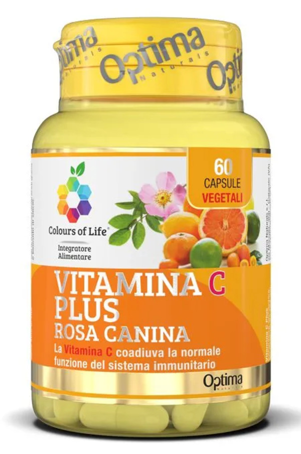  Optima Naturals Colours Of Life Vitamina C Con Plus Rosa Canina Integratore Difese Immunitarie 60 Capsule 