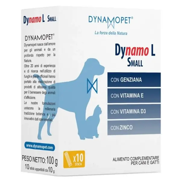  Dynamopet Dynamo L Small Alimento Complementare Cani 10 Stick Da 10 G 