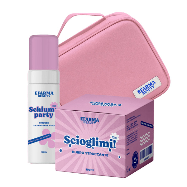  Efarma Beauty Kit Doppia Detersione - Scioglimi! Burro Struccante 100 Ml + Schiuma Party Mousse Detergente 150 Ml + Beauty Omaggio 