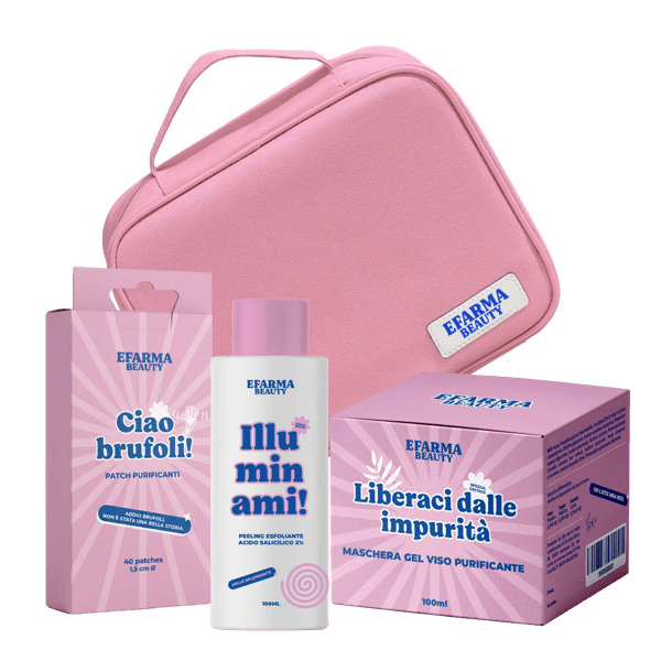  Efarma Beauty Kit Rituale Imperfezioni - Ciao Brufoli! 40 Patch + Peeling Esfoliante + 100 Ml + Maschera Gel Viso Purificante 100 Ml + Beauty Omaggio 