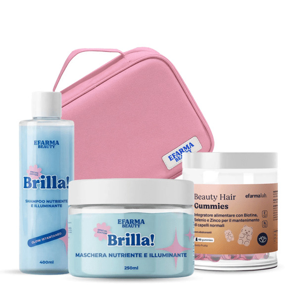  Efarma Beauty Routine Nutriente E Illuminante Shampoo 400 Ml + Maschera 250 Ml + Integratore 60 Gommose 