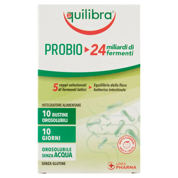  Equilibra Probio 24 Miliardi Di Fermenti Integratore Equilibrio Intestinale 10 Stickpack Orosolubili 