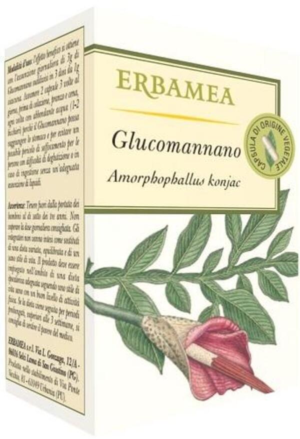  Erbamea Glucomannano Integratore Alimentare Per Controllo Peso 50 Opercoli 