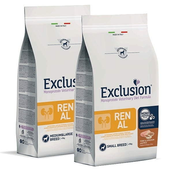  Exclusion Monoprotein Veterinary Diet Formula Renal Crocchette Sorgo/suino/riso Per Cani Taglia Piccola Sacco 2kg 