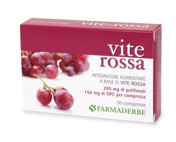  Farmaderbe Vite Rossa Integratore 30 Compresse 