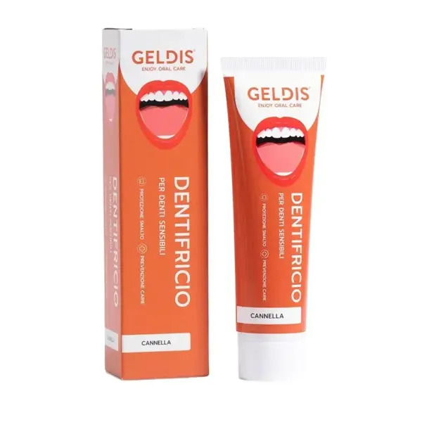  Geldis Dentifricio Denti Sensibili Remineralizzante Classico 100 Ml Formula Urto Con Fluoro E Idrossiapatite 
