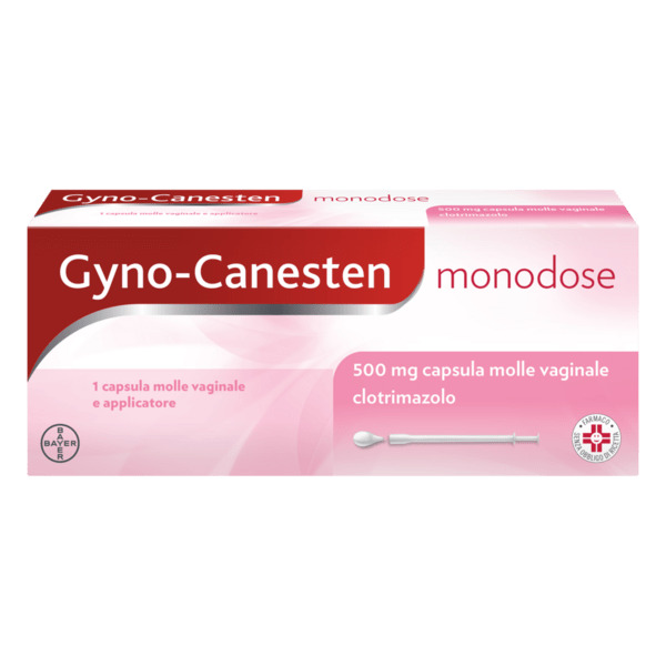  Gyno-canesten Monodose Trattamento Sintomi Candida Contro Prurito, Bruciore Intimo E Perdite, 1 Capsula Vaginale + Applicatore 
