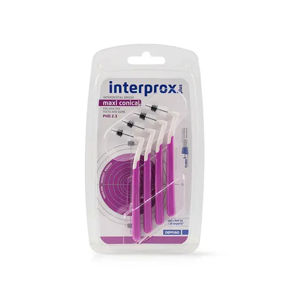  Interprox Plus Maxi Conical Scovolino Angolato 2.3 Mm 4 Scovolini Viola 
