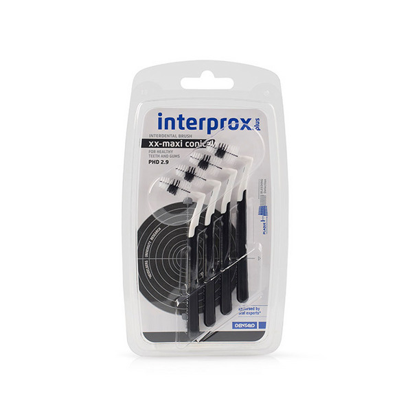  Interprox Plus  Xx Maxi Conical 4 Scovolini Neri Anti-placca E Anti-carie Per Spazi Interdentali Più Grandi 