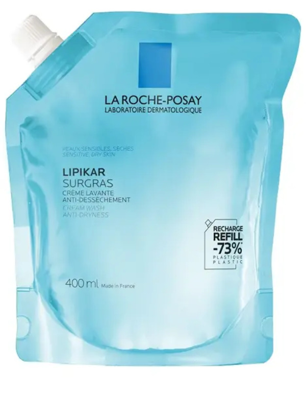  La Roche Posay Lipikar Surgras Crema Doccia Anti Secchezza 400 Ml Refill Per Pelle Secca E Sensibile 