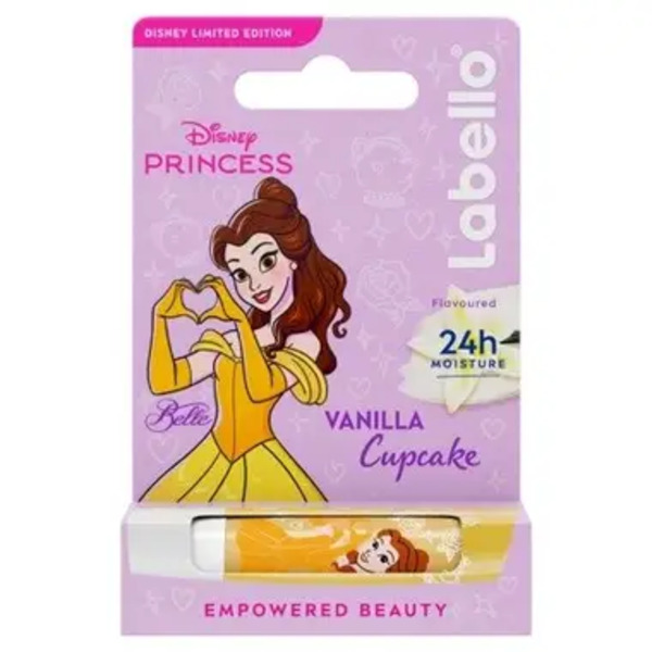  Labello Disney Princess Limited Edition Belle Balsamo Labbra Colorato Burrocacao Aroma Vaniglia 4,8 G 