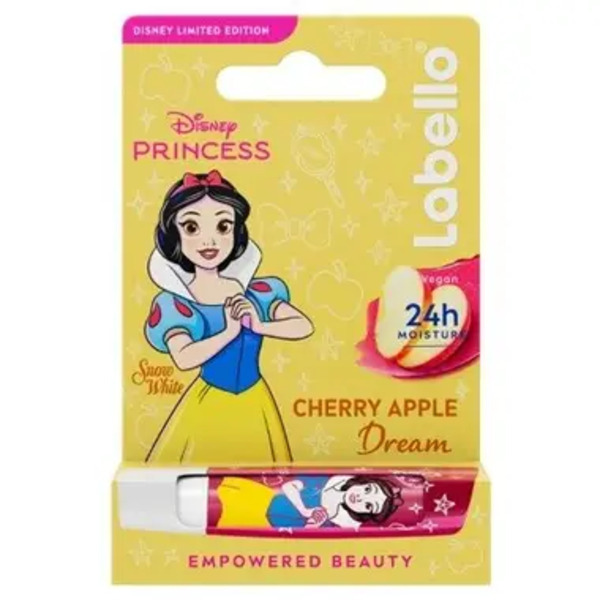  Labello Disney Princess Limited Edition Biancaneve Balsamo Labbra Colorato Burrocacao Aroma Ciliegia 4,8 G 