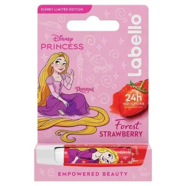  Labello Disney Princess Limited Edition Rapunzel Balsamo Labbra Colorato Burrocacao Aroma Fragola 4,8 G 