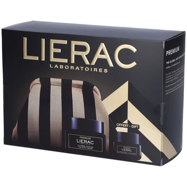  Lierac Cofanetto Premium Con Crema Soyeuse Premium Idratante 50 Ml+ Crema Regard Premium Anti-rughe 20 Ml + Pochette In Regalo 