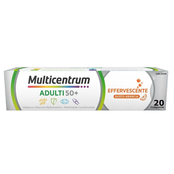  Multicentrum Adulti 50+ Effervescente Integratore Multivitaminico Vitamine B C D A  Magnesio 20 Compresse 