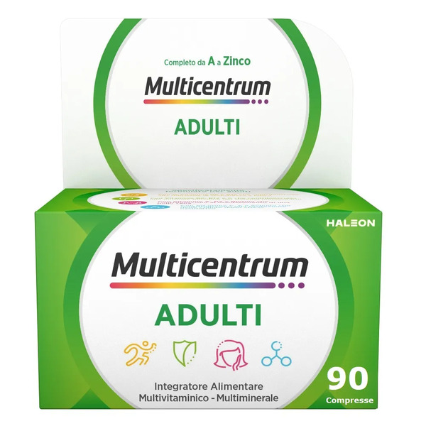  Multicentrum Adulti Integratore Alimentare Multivitaminico Vitamina C B D3 Calcio Ferro Zinco 90 Compresse 