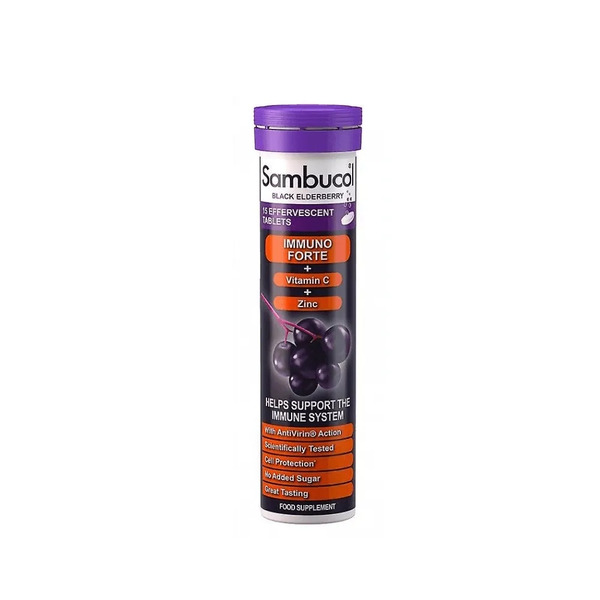  Sambucol Immuno Forte Effervescente Integratore Per Il Supporto Del Sistema Immunitario 15 Compresse 