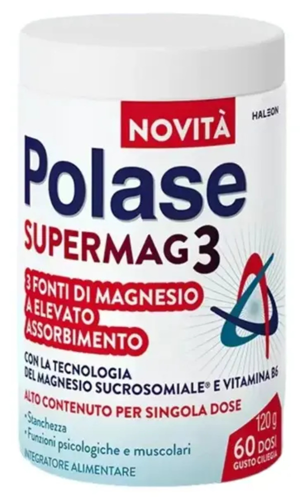  Polase Supermag3 Barattolo 120 G Integratore Magnesio E Vitamina B6 Per Stanchezza Energia E Muscoli 