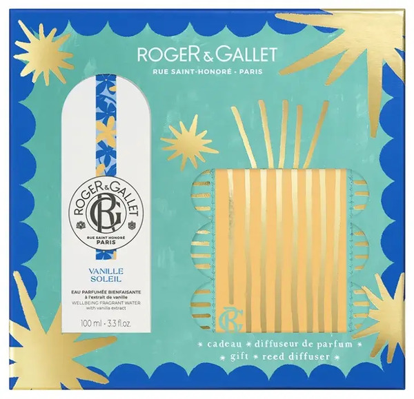  Roger & Gallet Cofanetto Regalo Vanille Soleil Con Acqua Profumata 100 Ml + Diffusore Di Profumo In Omaggio 