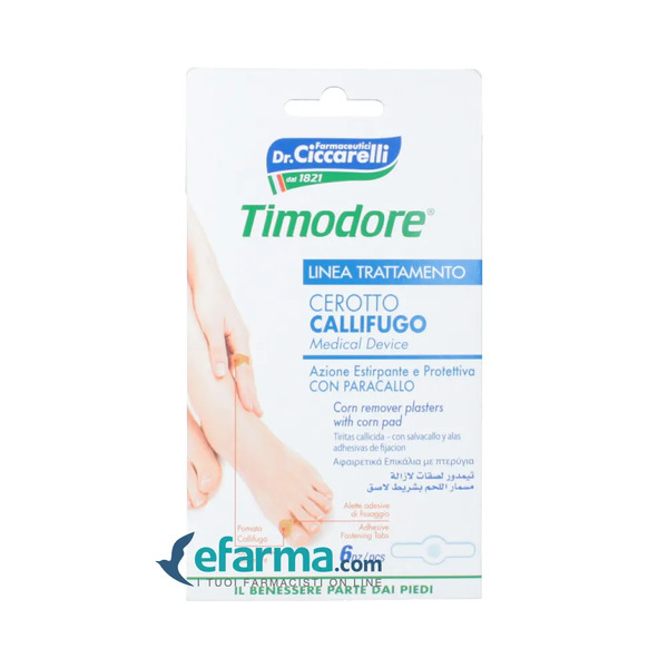  Timodore Cerotto Callifugo Con Paracallo E Alette 6 Pezzi 