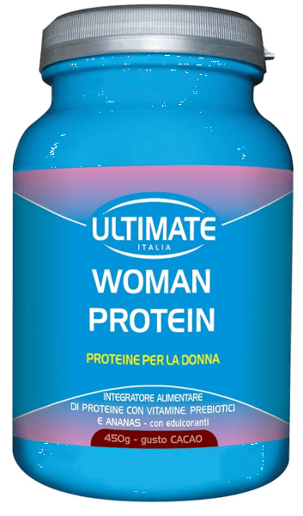  Ultimate Woman Protein 450 Gr Gusto Cacao Integratore Di Proteine Isolate Di Soia E Albume Per La Donna 