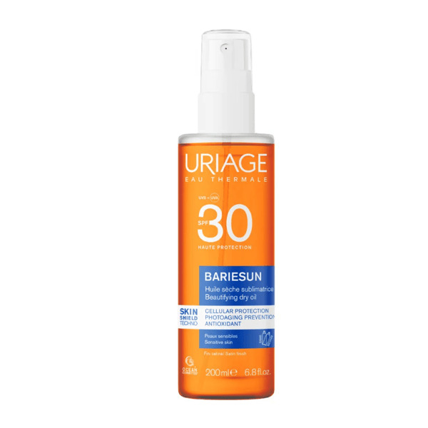  Uriage Bariésun Olio Secco Illuminante Spf30 200 Ml Solare Idratante Per Pelle Sensibile Corpo E Capelli 