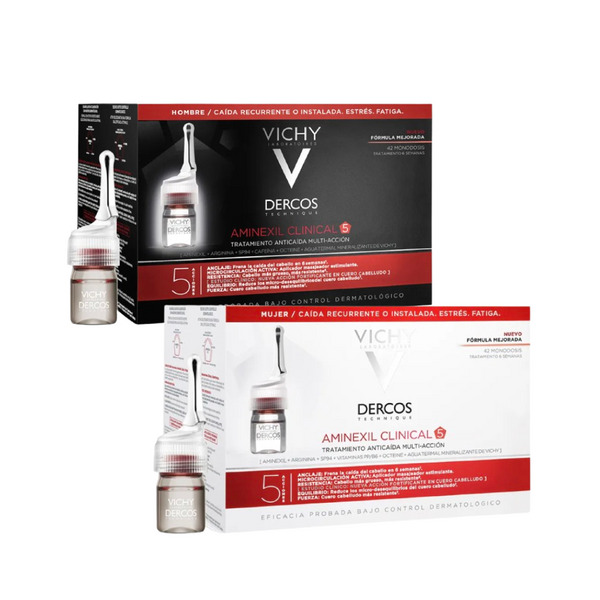  Vichy Dercos Aminexil Trattamento Anticaduta Uomo 42 Fiale 42 X 6 Ml + Vichy Dercos Aminexil Trattamento Anticaduta Donna 42 Fiale 42 X 6 Ml 