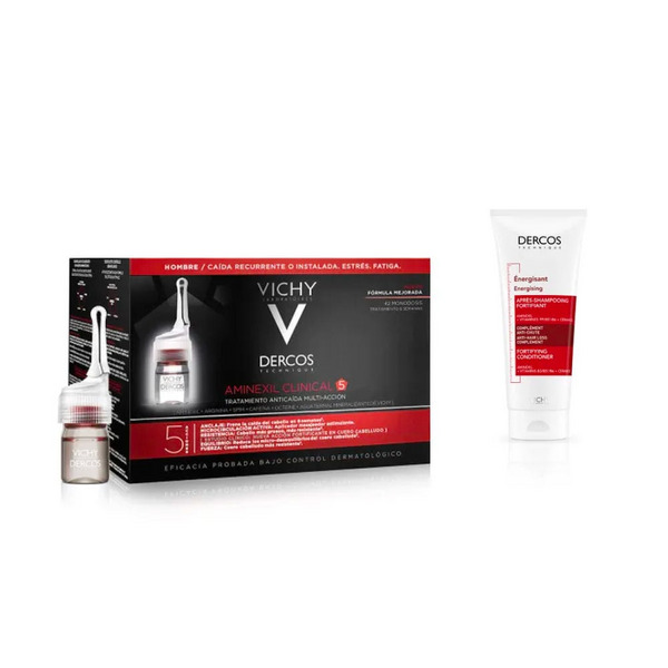  Vichy Dercos Aminexil Trattamento Anticaduta Uomo 42 Fiale 42 X 6 Ml + Vichy Dercos Balsamo Energizzante Anticaduta 200 Ml 