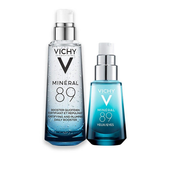 Vichy Minéral 89 Siero Booster 75 Ml & Vichy Minéral 89 Gel Occhi 15 Ml Duo Routine Idratazione Viso E Occhi 