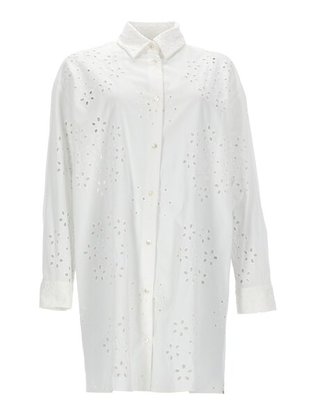  Herno Long Shirt With Perforated Pattern 