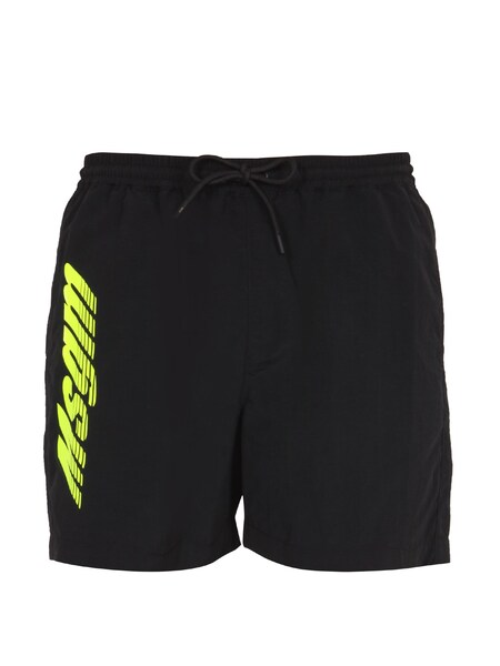  Msgm Logo Print Bermuda 