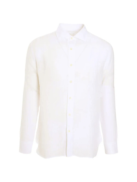  120% Lino Camicia A Maniche Lunghe - Bianco 