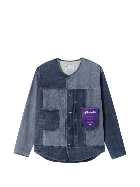  Aftermaths Giacca Con Design Patchwork - Blu 