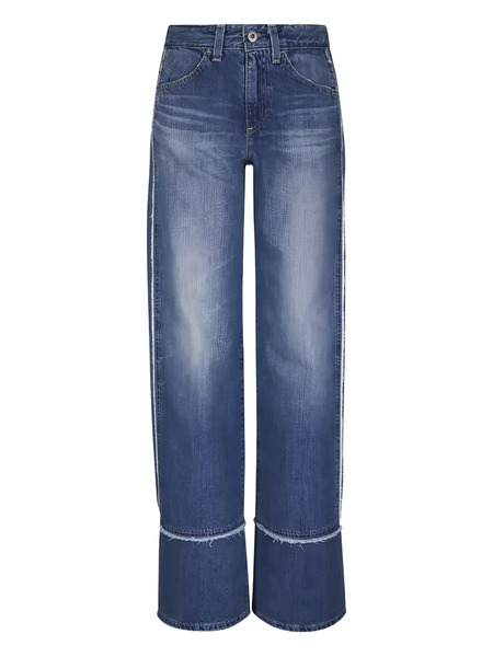  Ag Jeans Jeans Adria Con Frange - Blu 