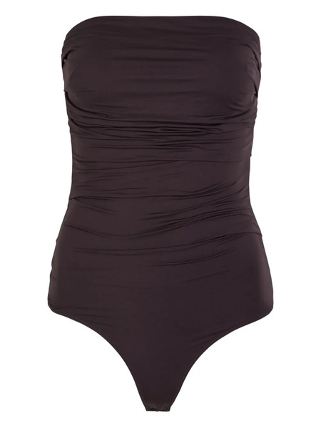  Agolde Body Con Ruches - Marrone 