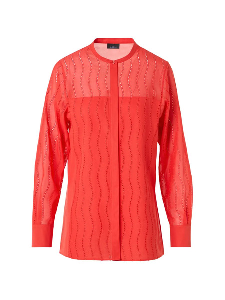  Akris Blusa Wave - Rosso 