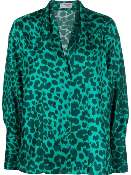  Alberto Biani Camicia Leopardata - Verde 