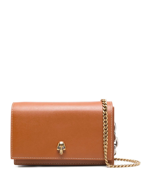  Alexander Mcqueen Borsa A Tracolla Con Applicazione - Marrone 